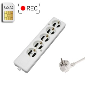 GSM Πολύμπριζο Κοριός με καταγραφή Ήχου 5 θέσεων - Λευκό