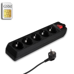 GSM Πολύμπριζο Κοριός 5 θέσεων με διακόπτη- Μαύρο