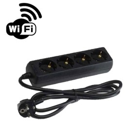 WiFi Πολύμπριζο Κοριός 4 θέσεων - Μαύρο