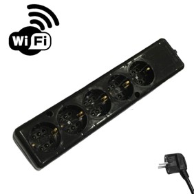 WiFi Πολύμπριζο Κοριός 5 θέσεων - Μαύρο