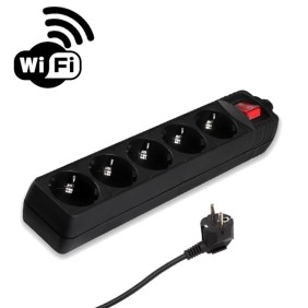 WiFi Πολύμπριζο Κοριός 5 θέσεων με διακόπτη - Μαύρο
