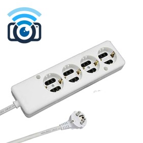 WiFi Camera Πολύμπριζο Κοριός 4 θέσεων - Λευκό