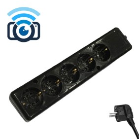 WiFi Camera Πολύμπριζο Κοριός 5 θέσεων - Μαύρο