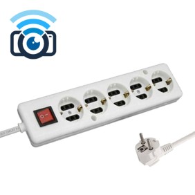 WiFi Camera Πολύμπριζο Κοριός 5 θέσεων με διακόπτη - Λευκό